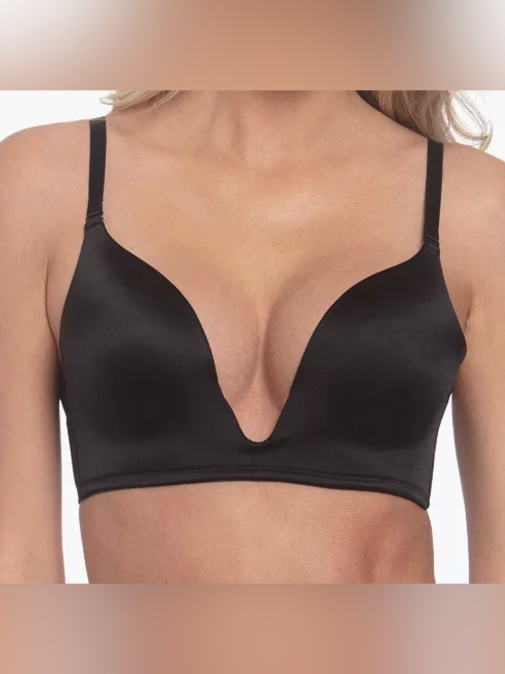 Dominique Women's Uma U-Plunge Convertible Bra Black 4000 36DD